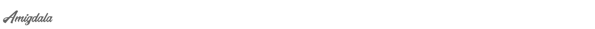 Sample characters Amigdala Font